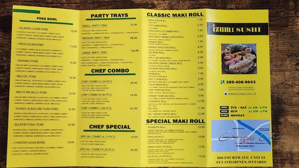 Menu photo 2 Izumi Sushi St. Catharines, ON