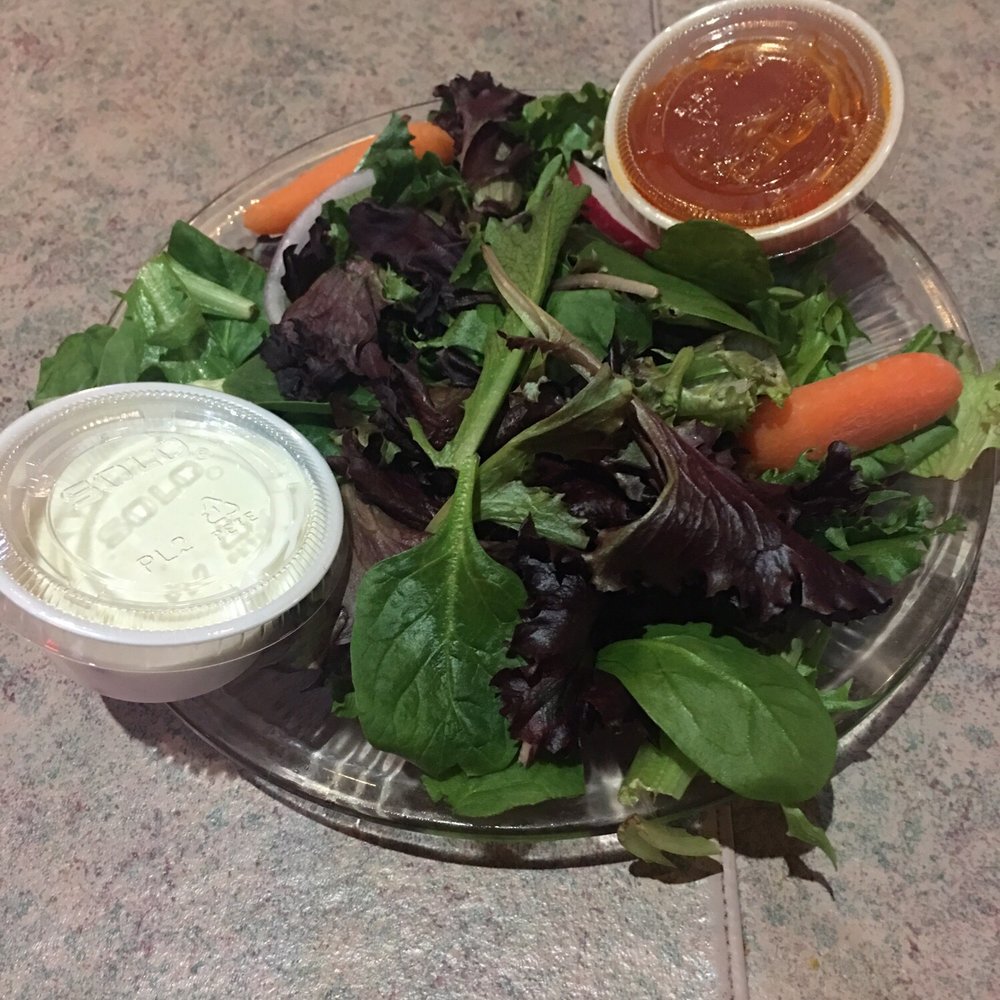 Three Guys and a Grill - Greens with French & blue cheese dressing. - American Near Me - Elkhart Lake, Wisconsin Three Guys and a Grill - Greens with French & blue cheese dressing. - American Near Me - Elkhart Lake, Wisconsin