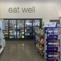 Walgreens - That alcohol under the "eat well" sign doesn't add up
