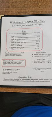 Menu photo 5 Mama B’s Diner Ocala, FL