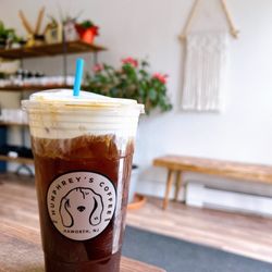 Humphrey's Coffee - Lavender iced coffee with vanilla cold foam