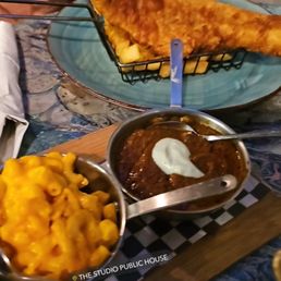 Side mac n cheese, butter curry side, fish n chips Side mac n cheese, butter curry side, fish n chips