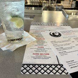 Vodka soda, menus