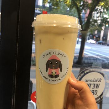 Poke Bunny - White grape bubble milk tea - Poke Near Me - Columbus, Ohio Poke Bunny - White grape bubble milk tea - Poke Near Me - Columbus, Ohio