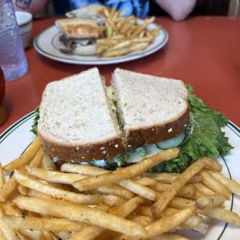 George's Corner - Veggie Sandwich & French Dip with Basket of Fries - American Near Me - St George, Utah