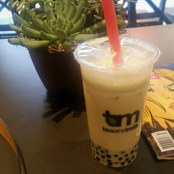 Tea and Milk - Jasmine green tea with their signature cream (already mixed in) with bubble! - Bubble Tea Near Me - Astoria, New York Tea and Milk - Jasmine green tea with their signature cream (already mixed in) with bubble! - Bubble Tea Near Me - Astoria, New York