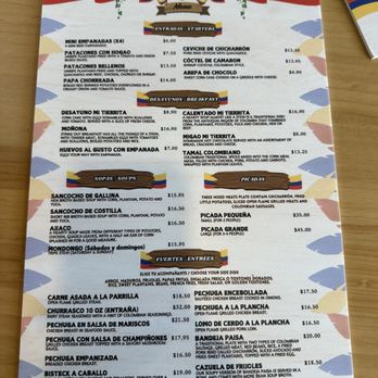 Fonda Mi Tierrita - Menu - Colombian Near Me - Sunrise, Florida Fonda Mi Tierrita - Menu - Colombian Near Me - Sunrise, Florida