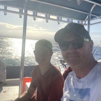 Maui Fun Charters - Father and son very happy to be on the water - Boat Charters Near Me - Maalaea, Hawaii