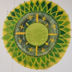 Root Chakra Healing - Heart Chakra Wall Mandala