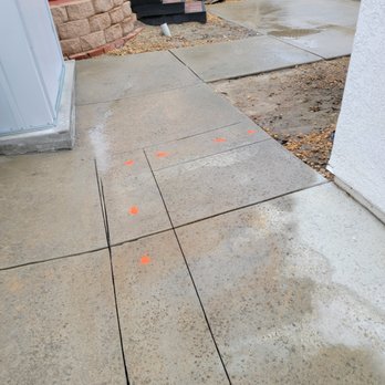 American Heritage Pool - a concrete patio with orange markers - Landscaping Near Me - Palm Desert, California