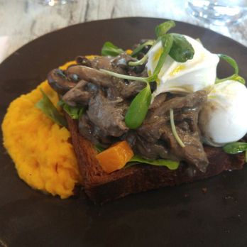 NextDoor Restaurant - Brunch Mushroom Toast - $15. It was cold/warm, not hot. - Canadian (New) Near Me - Markham, Ontario NextDoor Restaurant - Brunch Mushroom Toast - $15. It was cold/warm, not hot. - Canadian (New) Near Me - Markham, Ontario