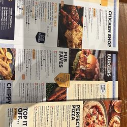 Yate's - Menu