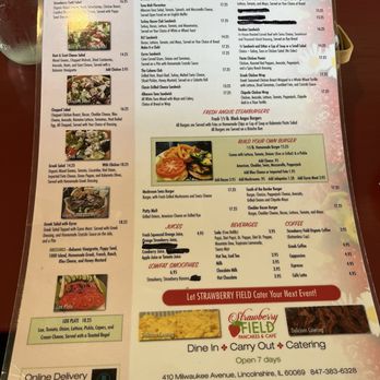 Strawberry Field Cafe - Lunch side menu - Breakfast & Brunch Near Me - Lincolnshire, Illinois Strawberry Field Cafe - Lunch side menu - Breakfast & Brunch Near Me - Lincolnshire, Illinois