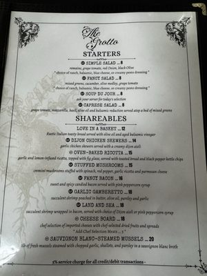 Menu photo 2 The Grotto Rio Linda, CA Menu photo 2 The Grotto Rio Linda, CA