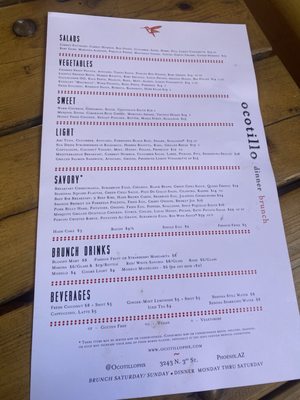 Menu photo 5 Ocotillo Phoenix, AZ