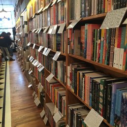 A view of the shelves of books downstairs A view of the shelves of books downstairs