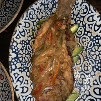 Cafe La Trova - Crispy whole snapper. D-licous! - Cocktail Bars Near Me - Miami, Florida