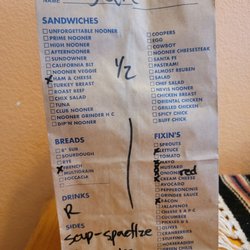 High Nooner - I like how they mark your order on the bag