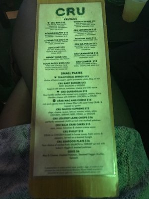 Menu photo 2 CRU Urban Lounge Atlanta, GA