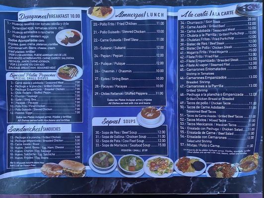 Menu photo 2 Alfaro’s Restaurant North Bergen, NJ Menu photo 2 Alfaro’s Restaurant North Bergen, NJ
