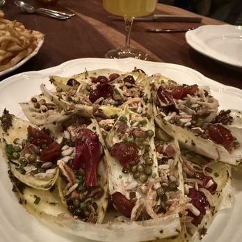 La Forêt - TREVISO & ENDIVE SALAD
fried lentil, roasted pecan, lemon-infused cranberry, sunflower seed,
crispy shallot & garlic. YUMMMM. - Cocktail Bars Near Me - Denver, Colorado La Forêt - TREVISO & ENDIVE SALAD
fried lentil, roasted pecan, lemon-infused cranberry, sunflower seed,
crispy shallot & garlic. YUMMMM. - Cocktail Bars Near Me - Denver, Colorado