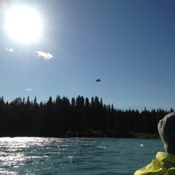 Fish Ranger Inc - Watching a float plane come by before he landed near us to fly fish.