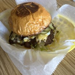 916 double smash burger. Too much char for me 916 double smash burger. Too much char for me