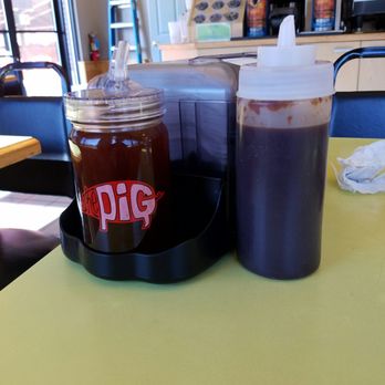 The Pig - Table sauces - Barbeque Near Me - Chapel Hill, North Carolina