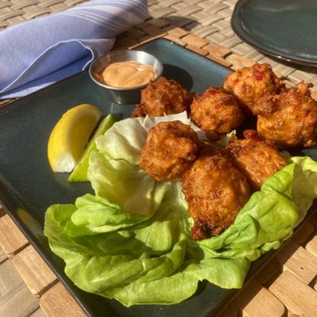 Sol by the Sea - Conch Fritters with Chipotle Sauce - Caribbean Near Me - Key Largo, Florida Sol by the Sea - Conch Fritters with Chipotle Sauce - Caribbean Near Me - Key Largo, Florida