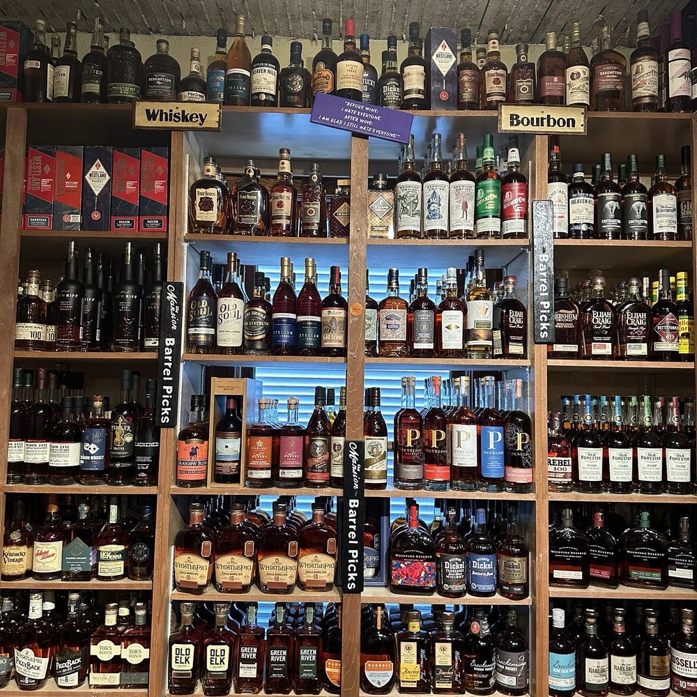 One wall in the Spirits room