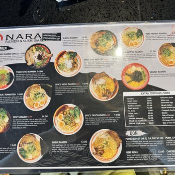 Nara Ramen and Sushi Bar - Menu - Sushi Bars Near Me - Caldwell, Idaho