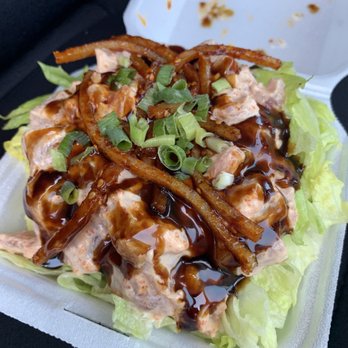 Waialua's Lunch Wagon - Spicy Ahi Poke Bowl on greens! - Food Trucks Near Me