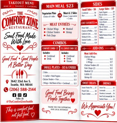 Menu photo 2 The Comfort Zone Seattle, WA Menu photo 2 The Comfort Zone Seattle, WA