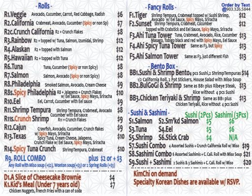 Menu photo 7 K Garden Bonham, TX