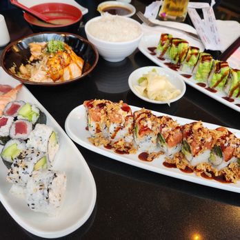 Sushi Teri House - Sushi sampler, volcano cake, dragon roll, Carillo roll - Japanese Near Me - Santa Barbara, California Sushi Teri House - Sushi sampler, volcano cake, dragon roll, Carillo roll - Japanese Near Me - Santa Barbara, California