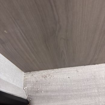 Keystone RV - This is their attempt at cleaning a trailer after warranty work. Whole bathroom and kitchen was covered in shavings - RV Dealers Near Me - Goshen, Indiana