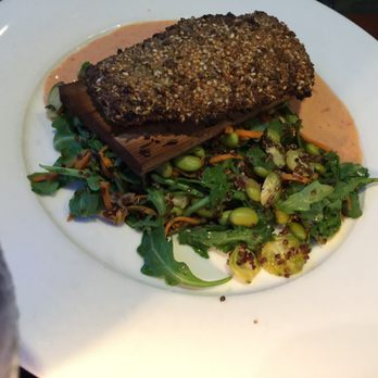 RumFish Grill - Mustard Seed Crusted Cedar Salmon - Seafood Near Me - St Pete Beach, Florida