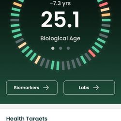 Bionic Health - My biomarker dashboard within the Bionic Health application. So cool to see everything in one place and easy to see progress.