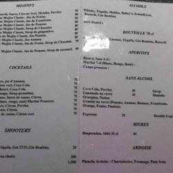Le Weekend Bar - Nouvelle carte