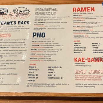 Mecha Noodle Bar - Menu - Noodles Near Me - Boston, Massachusetts