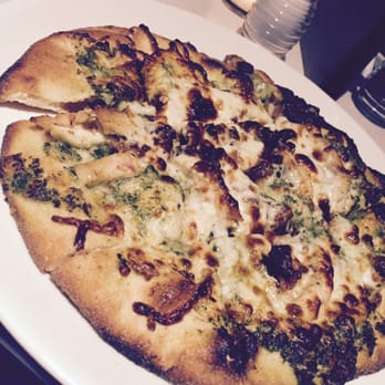 Five West - Chicken bacon pizza. The pesto sauce was on the lines of love and lust. Yea guys it was that good. - New American Near Me - Rochester, Minnesota Five West - Chicken bacon pizza. The pesto sauce was on the lines of love and lust. Yea guys it was that good. - New American Near Me - Rochester, Minnesota
