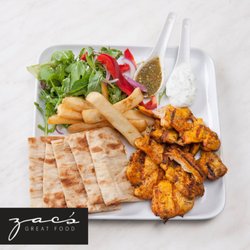 Zac’s Great Food Restaurant Bella Vista - Chicken Kebab with Salad and Chips