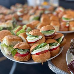 The Epicurean Connection - Platters of Tomato, Basil and Mozzarella sliders prepared by The Epicurean Connection.