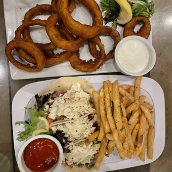 State 48 Tavern - Onion Rings and Coconut Shrimp Tacos - Sports Bars Near Me - Page, Arizona State 48 Tavern - Onion Rings and Coconut Shrimp Tacos - Sports Bars Near Me - Page, Arizona