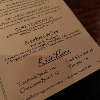 Richardson's - Humorous Menu - New Mexican Cuisine Near Me - Phoenix, Arizona Richardson's - Humorous Menu - New Mexican Cuisine Near Me - Phoenix, Arizona