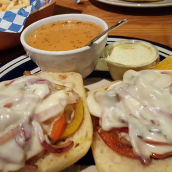 Alexa's Cafe - Roasted veggie on ciabotta bread with tomato basil soup - Breakfast & Brunch Near Me - Bothell, Washington Alexa's Cafe - Roasted veggie on ciabotta bread with tomato basil soup - Breakfast & Brunch Near Me - Bothell, Washington