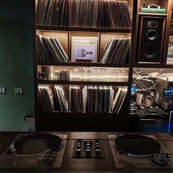 Nomade - Turntable setup next to the bar - Coffee & Tea Near Me - San Diego, California Nomade - Turntable setup next to the bar - Coffee & Tea Near Me - San Diego, California