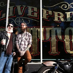 Live Free Tattoo - Live Free owner Jason Kelly with his father Rod Kelly