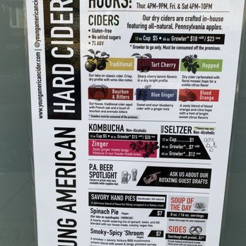 Young American Cider - Menu - Beverage Store Near Me - Philadelphia, Pennsylvania Young American Cider - Menu - Beverage Store Near Me - Philadelphia, Pennsylvania