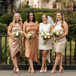Juliette Floral Design - bridal bouquet and three bridesmaids' bouquets